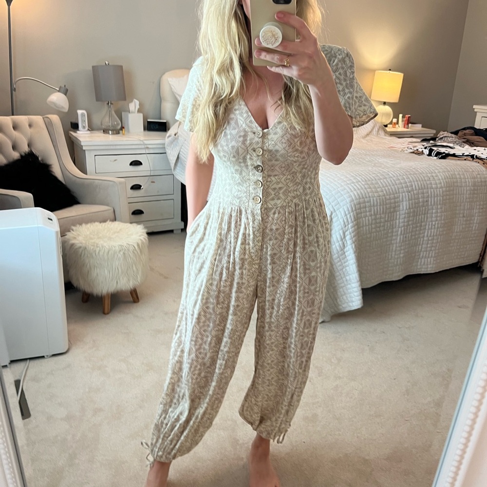 Women's Free People Beige Jumpsuit